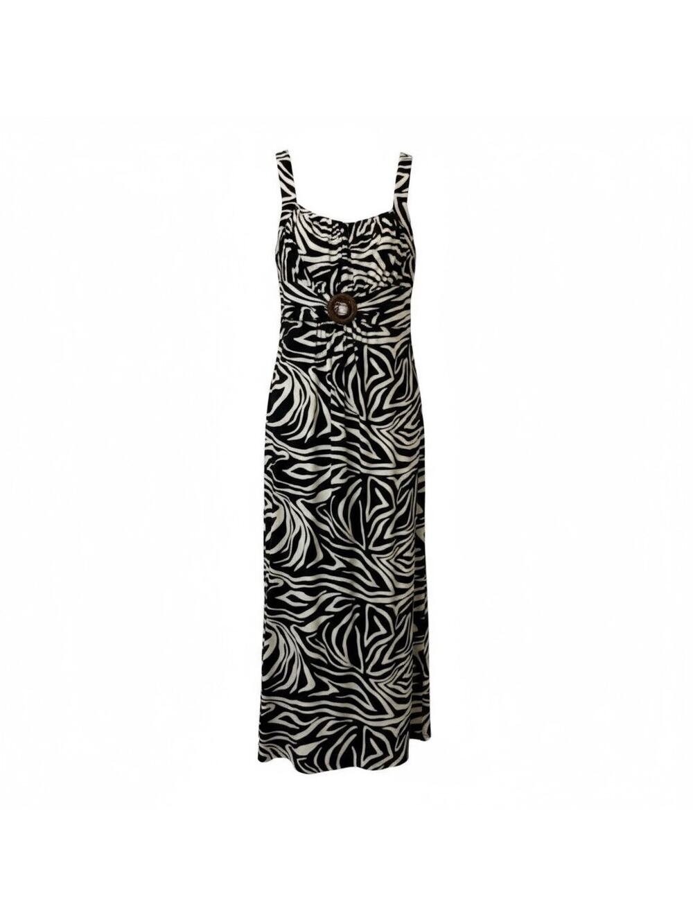 Y2K En Focus Brown Sleeveless Empire Waist Maxi Dress size 14W - Picture 1 of 8